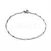 Tarnish Resistant Unisex 201 Stainless Steel Bar Link Chain Bracelets BJEW-L637-35A-P-1