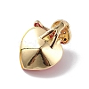 Real 18K Gold Plated Rack Plating Brass Micro Pave Clear Cubic Zirconia Pendants KK-C015-09G-06-3