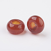 Natural Carnelian European Beads G-G740-12x6mm-15-2