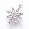 Brass Micro Pave Cubic Zirconia Charms ZIRC-G116-09P-1