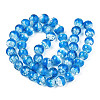 Handmade Luminous Transparent Lampwork Beads Strands LAMP-T017-04E-2