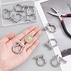 10Pcs 304 Stainless Steel D-Ring Anchor Shackle Clasps STAS-UN0039-91-4
