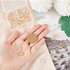 40Pcs 2 Color 2-hole Rack Plating Eco-friendly Brass Huggie Hoop Earring Findings KK-FH0006-63-3