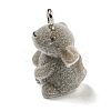 Flocking Resin Cute Pendants RESI-L043-01P-03-2