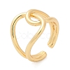 Hollow Brass Open Cuff Rings for Women RJEW-G343-08G-4