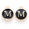 Golden Plated Alloy Charms LS-ENAM-S118-02M-1