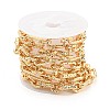 Alloy Textured Oval Link Chains LCHA-K001-05G-2