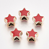 UV Plating Acrylic European Beads OACR-T005-91KC-07-1