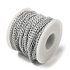 Spray Painted 304 Stainless Steel Curb Chains STAS-B067-05A-09-3