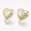Brass Stud Earring Findings KK-T038-496G-1