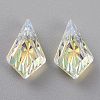 Embossed Glass Rhinestone Pendants GLAA-J101-01A-001AB-2