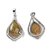 Natural & Synthetic Mixed Gemstone Pendants G-H283-04P-3