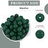 80Pcs Round Silicone Focal Beads SIL-SZ0001-24-40-2