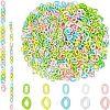 1000Pcs 10 Style Opaque Acrylic Linking Rings FIND-CA0004-84-1
