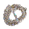 Transparent Electroplate Glass Beads Strands GLAA-G116-03A-HR02-2