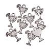 Tibetan Style Tropical drink Alloy Pendants TIBEB-A14275-AS-LF-4