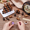30Pcs 2 Colors Wooden Empty Spools for Wire TOOL-ME0001-04-3
