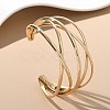 Electrophoresis Iron Cuff Bangles BJEW-M057-07G-1