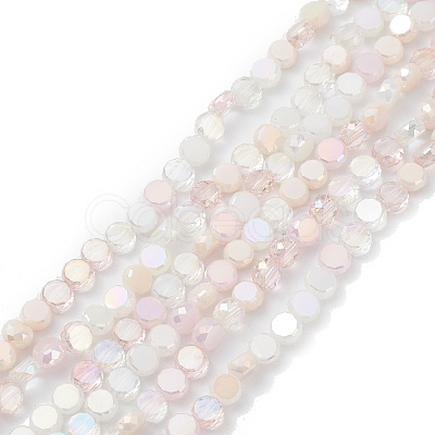 Gradient Color Electroplate Glass Bead Strands X1-GLAA-E042-03E-1