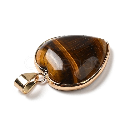 Natural Tiger Eye Pendants G-K335-04G-14-1