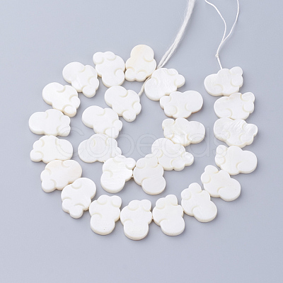 Natural White Shell Beads X-SSHEL-Q298-07-1