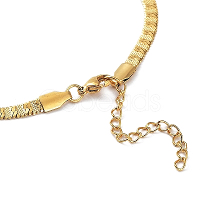 201 Stainless Steel Herringbone Chain Necklaces NJEW-P282-01G-1