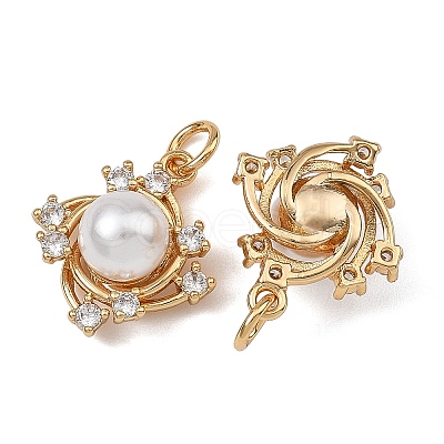 SHEGRACE Brass Pave Clear Cubic Zirconia Charms XGRQ4D928-663G-1