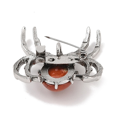 Natural Red Jasper Brooches G-A224-01AS-06-1