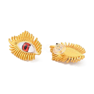 Plastic Eyes Stud Earrings EJEW-Z029-01C-1