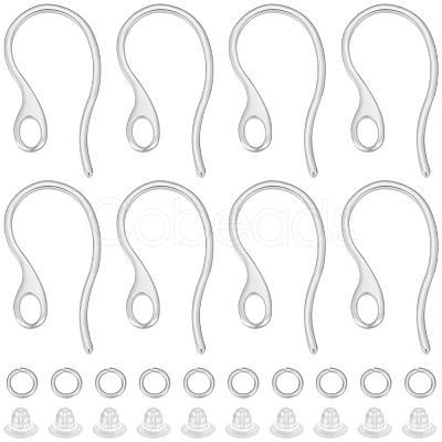 50Pcs 304 Stainless Steel Earring Hooks STAS-BBC0009-93-1