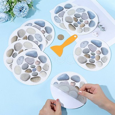 8Pcs PEVA Bathtub Anti-slip Stickers with Scraper DIY-SP0006-68-1