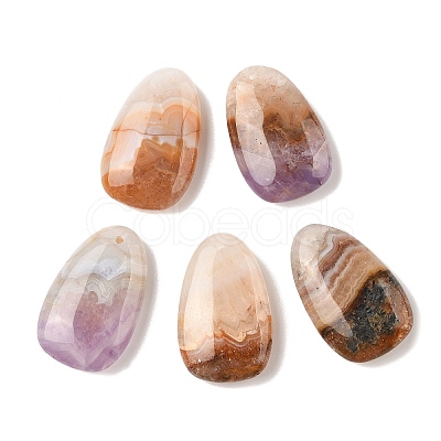 Natural Amethyst Lace Agate Pendants G-A244-02-1