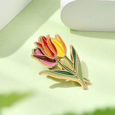 Tulip Enamel Pins JEWB-P045-02A-G-1