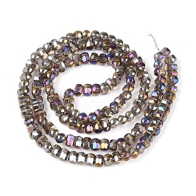 Electroplate Transparent Glass Beads Strands EGLA-N022-09A-B03-1
