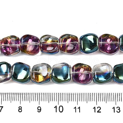 Electroplate Glass Beads Strands EGLA-N012-07V-1