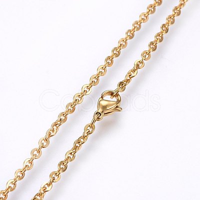 304 Stainless Steel Cable Chains Necklaces NJEW-F226-04G-08-1