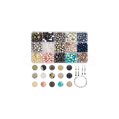 750Pcs 15 Styles Mixed Gemstone Baeds G-NB0005-42A-1