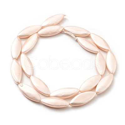 Electroplated Shell Pearl Beads Strands BSHE-G027-10-1