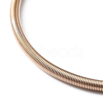 Steel Wire Round Snake Chain Stretch Bracelet BJEW-WH0018-10B-01-1