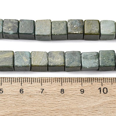 Natural Shoushan Jade Beads Strands G-B155-C03-8x8mm-1