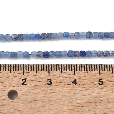 Natural Dyed & Heated Blue Aventurine Beads Strands G-P457-B01-10-1