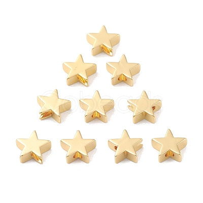 Rack Plating Brass Beads KK-G452-30G-1