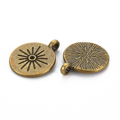 Tibetan Style Alloy Pendant Rhinestone Settings TIBEP-N010-001AB-RS-1