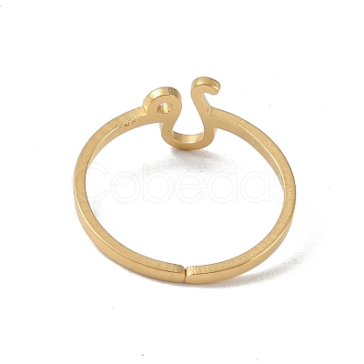 Real 18K Gold Plated 304 Stainless Steel Adjustable Finger Ring RJEW-L115-01G-08-1
