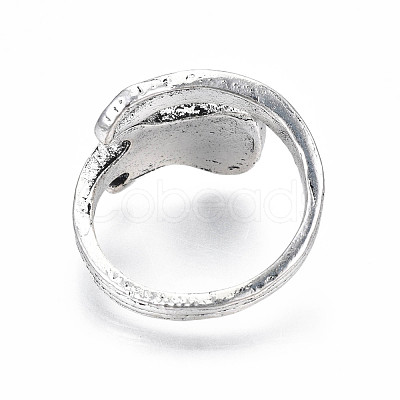 Guitar Alloy Open Cuff Ring for Men Women RJEW-T009-41AS-1