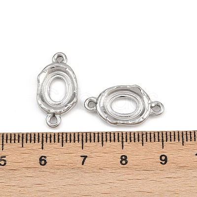 304 Stainless Steel Connector Cabochon Settings STAS-L303-29P-1