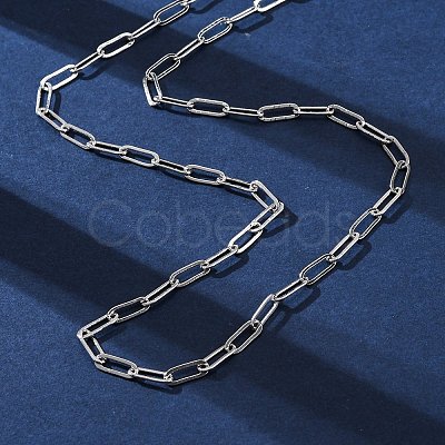 Brass Paperclip Chains Necklaces for Women NJEW-D302-69P-1