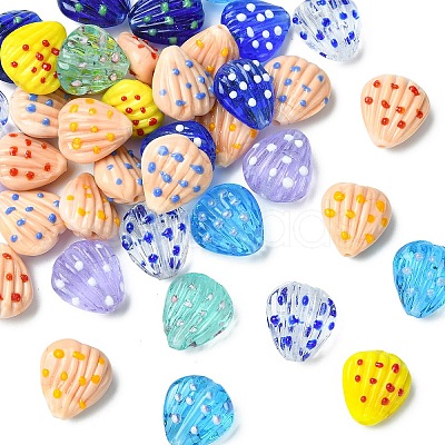 1 Strand Handmade Lampwork Bumpy Beads Strands LAMP-YW0004-10-1