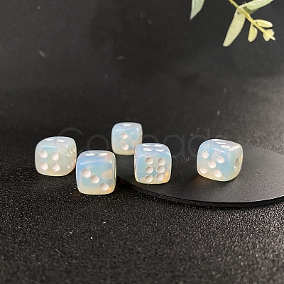 Opalite Classical 6-sided Dice DJEW-PW0009-019B-1