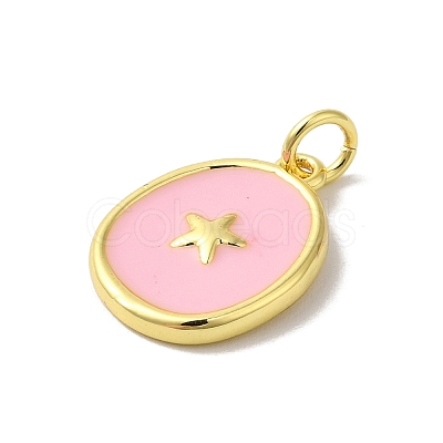 Brass Enamel Pendants KK-H487-16G-1